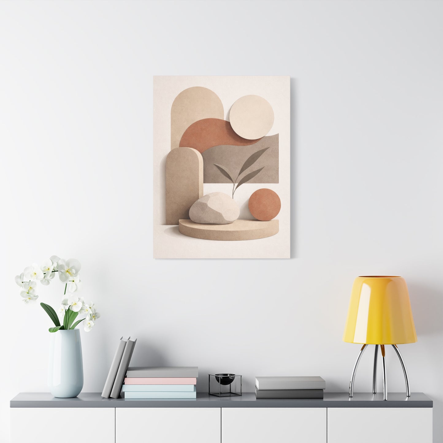 Neutral Gallery Shapes Wall Art & Canvas Print