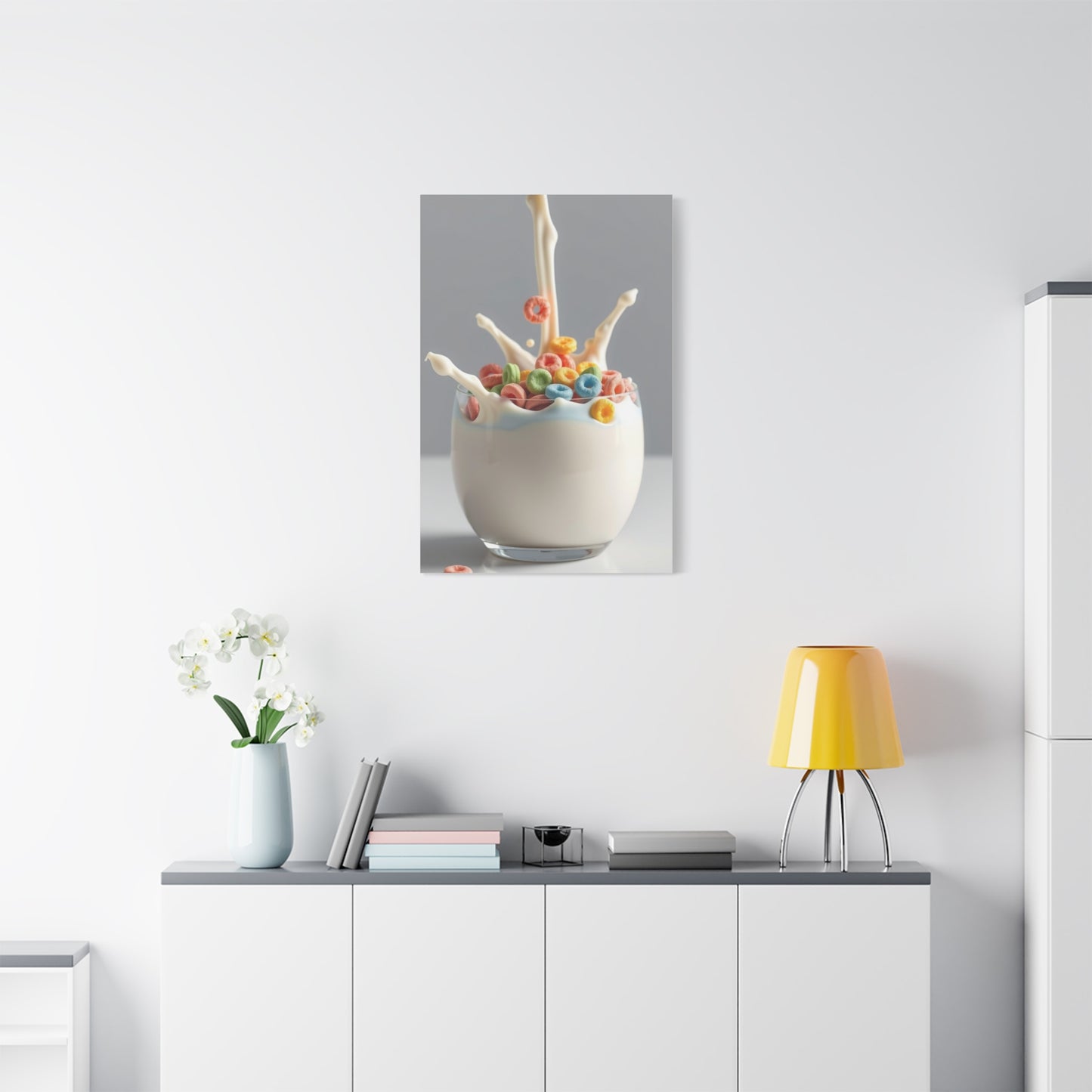 Luminous Milk Whirl Painting Wall Art & Canvas Print