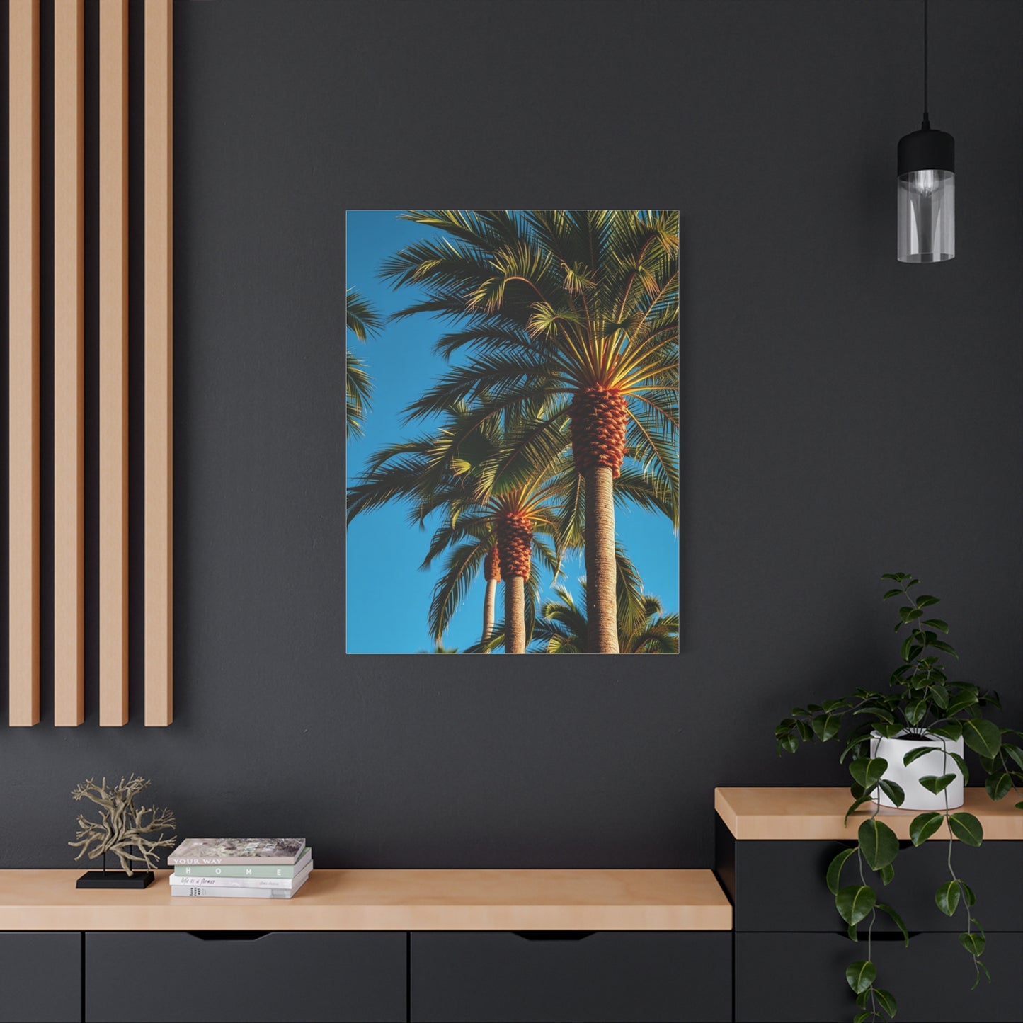 Palatial Palms Portrait Wall Art & Canvas Print