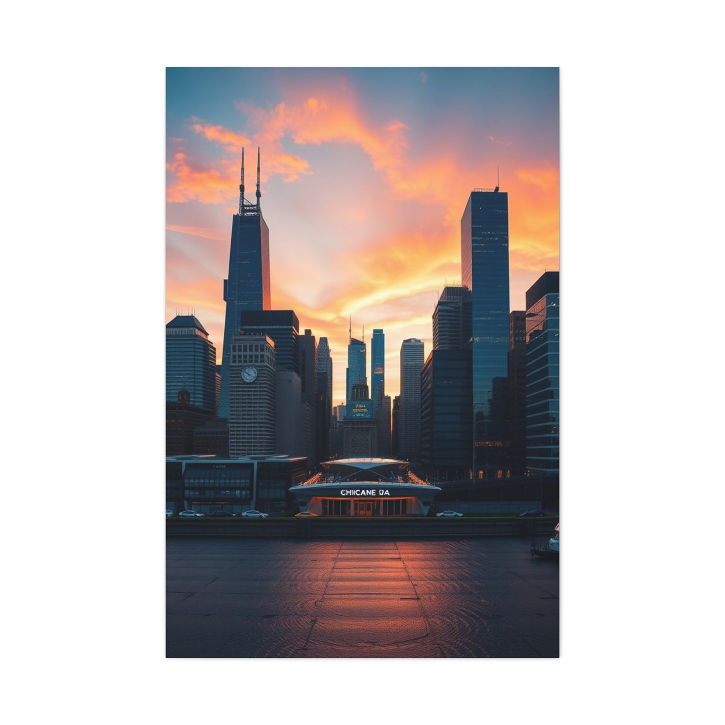 Vision Chicago Skylines Art Art Wall Art & Canvas Print