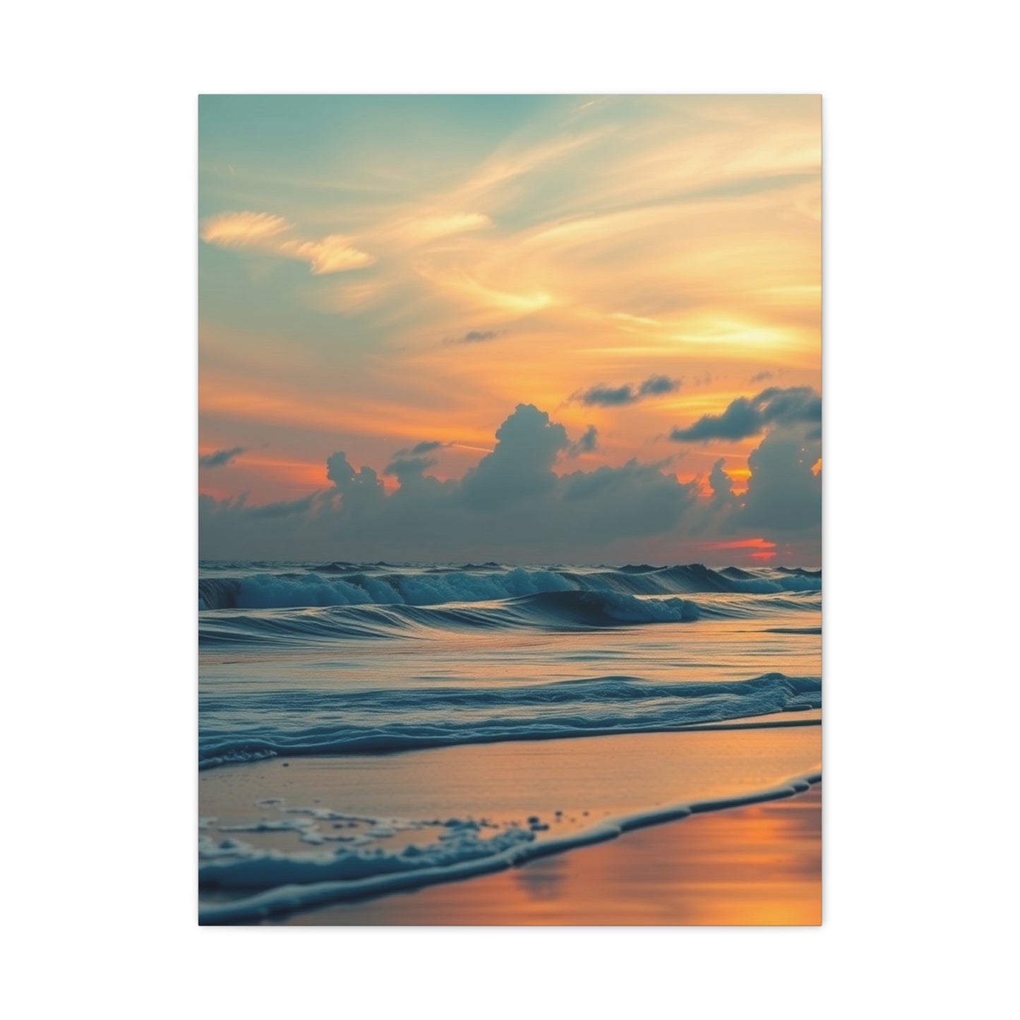 Elite Beach Sunrise and Sunset Art Vision Wall Art & Canvas Print