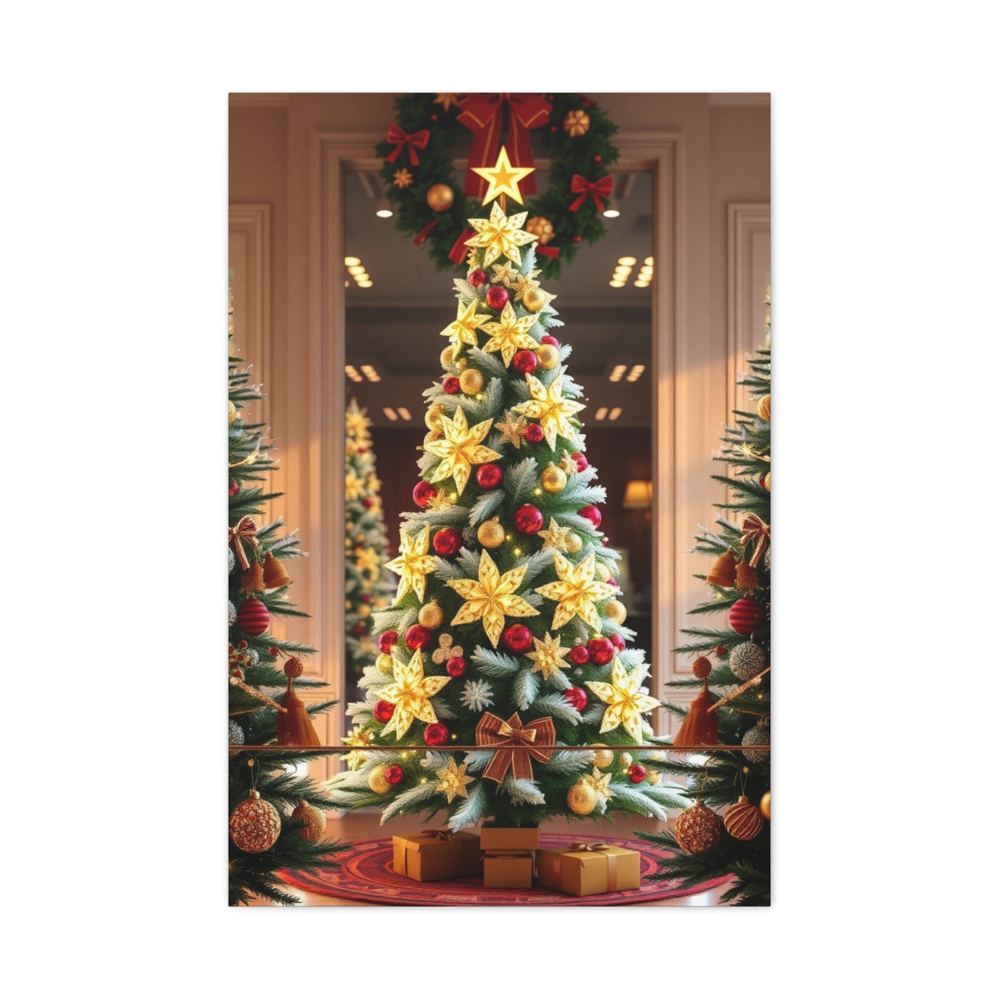 Supreme Christmas Trees & Wreath Art Collection Wall Art & Canvas Print