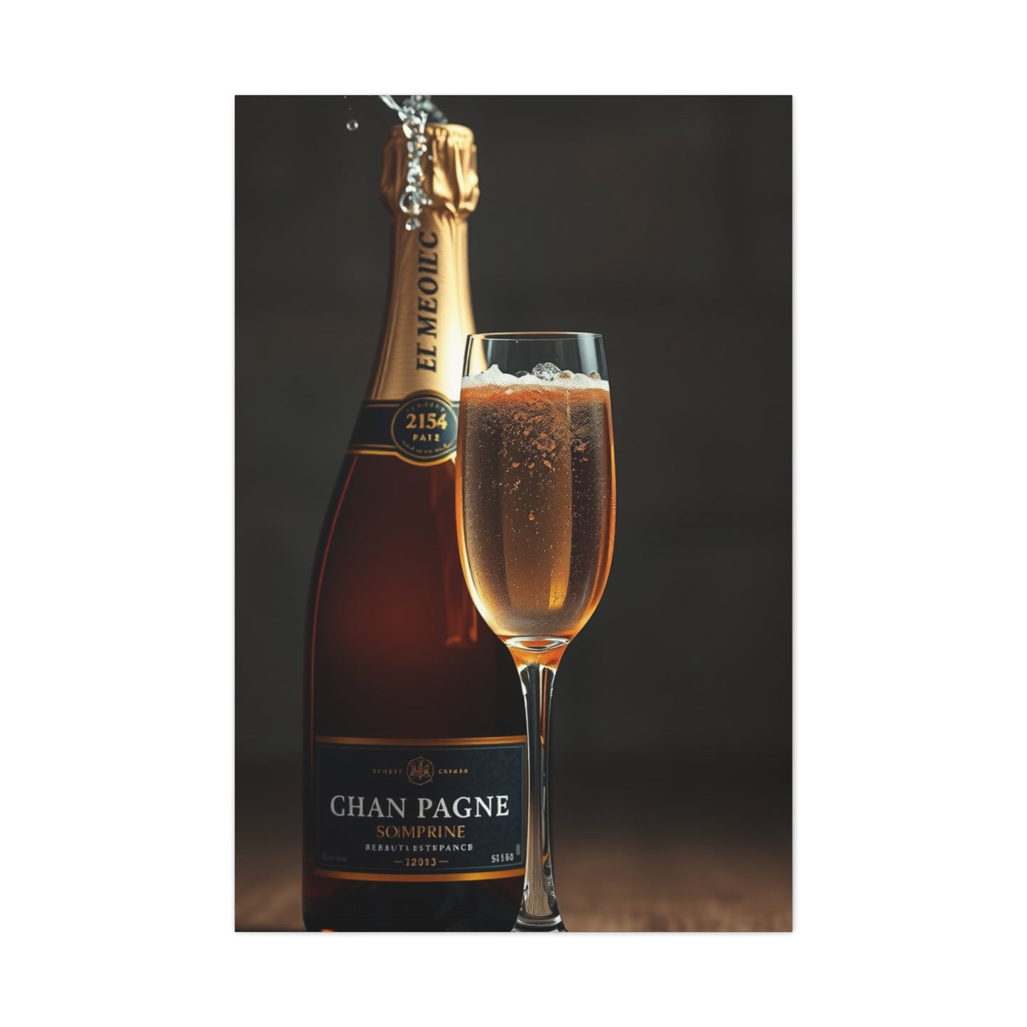 Champagne Art Refined Canvas Wall Art & Canvas Print