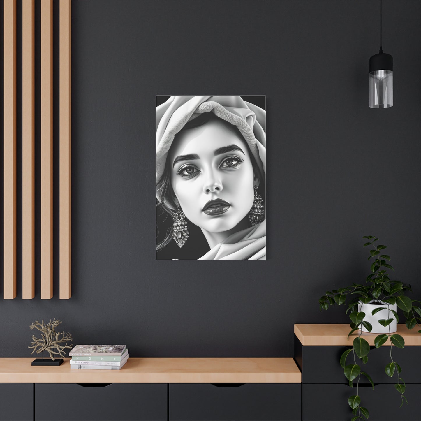 Black and White Illustrations Art Refined Canvas Wall Art & Canvas Print