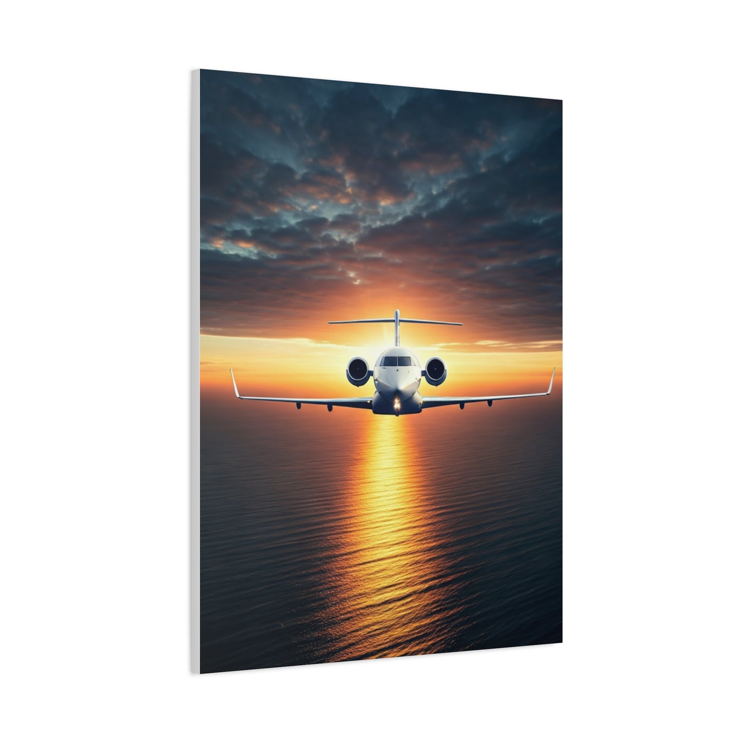 Sunset Horizon Aircraft Flight Wall Art & Canvas Prints