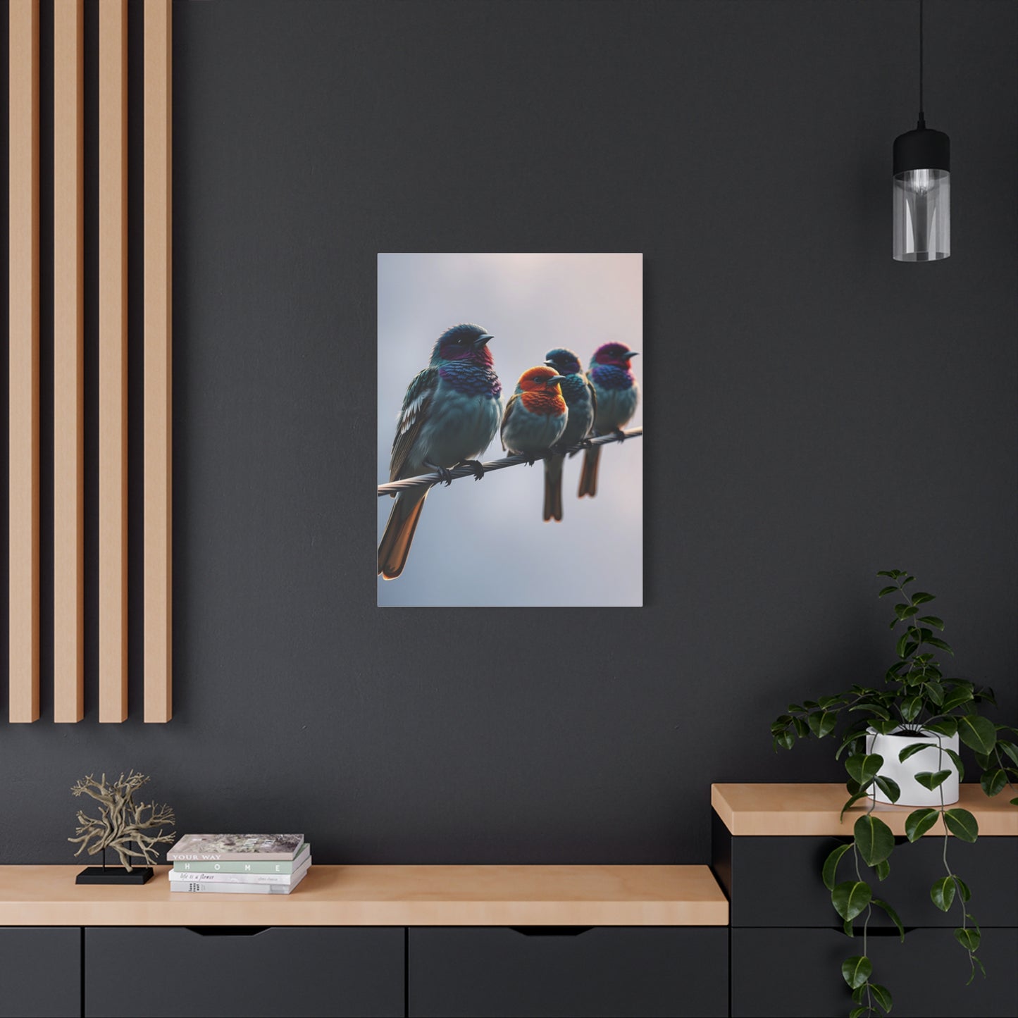 Masterpiece Birds On a Wire Art Vision Wall Art & Canvas Print