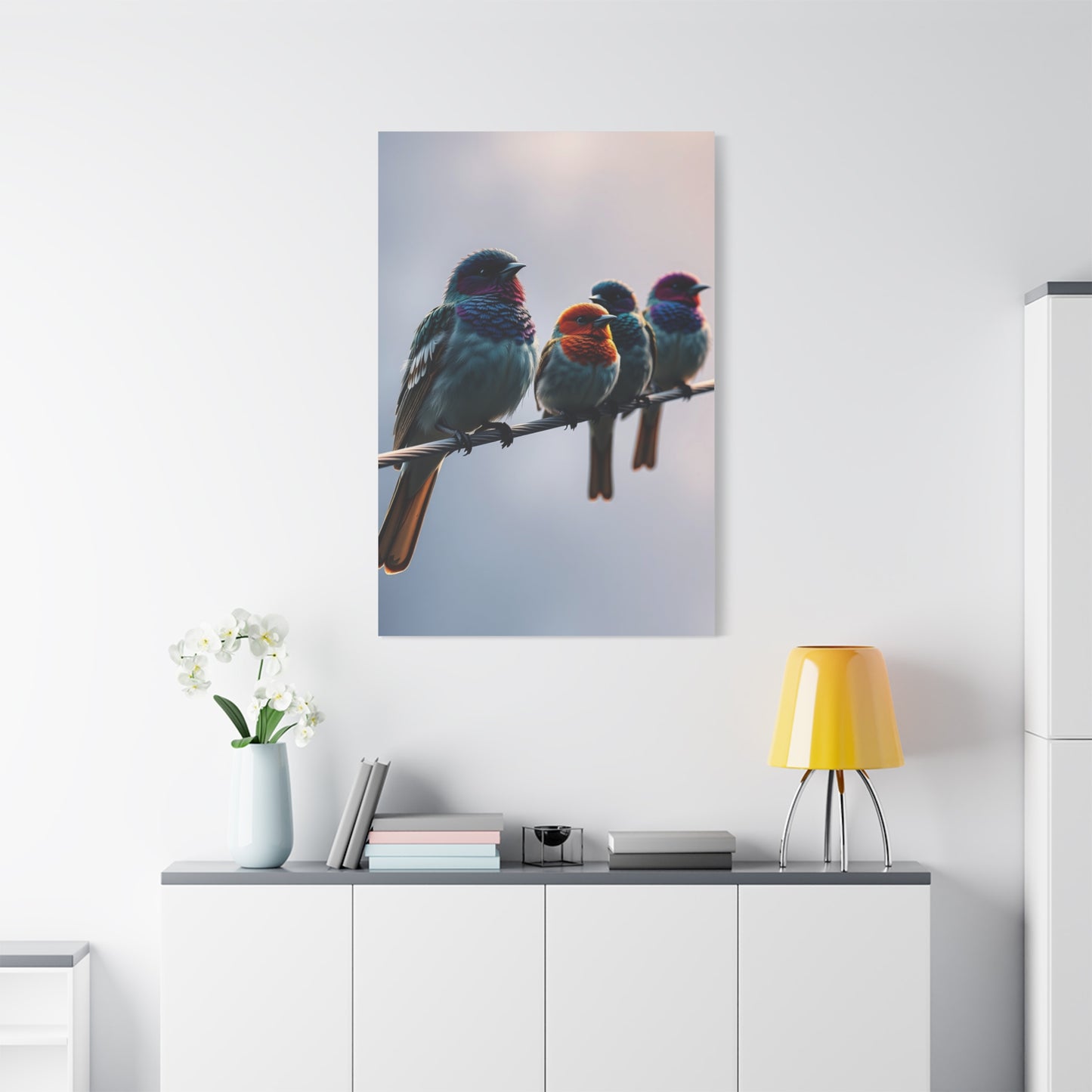 Masterpiece Birds On a Wire Art Vision Wall Art & Canvas Print