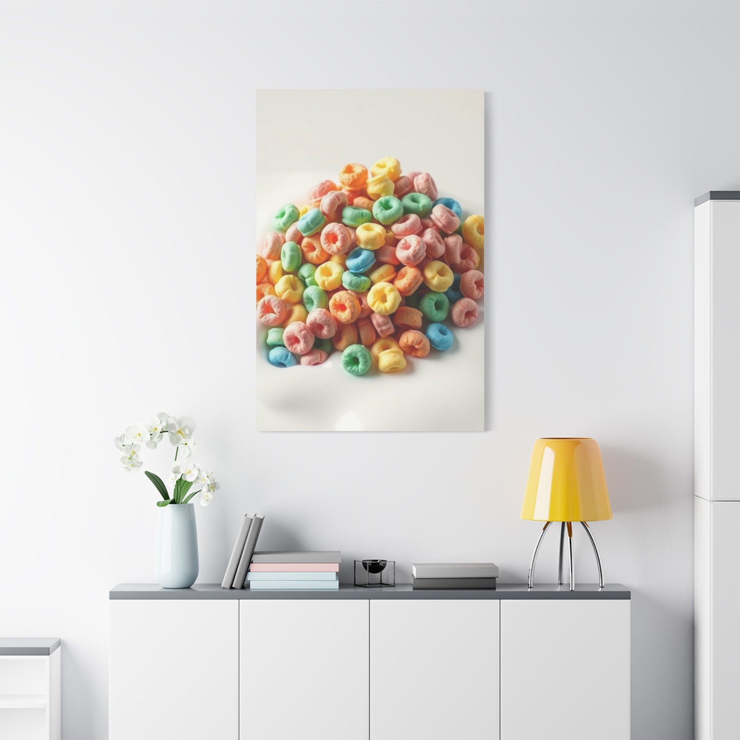 Kaleidoscope in Cream Canvas Wall Art & Canvas Print