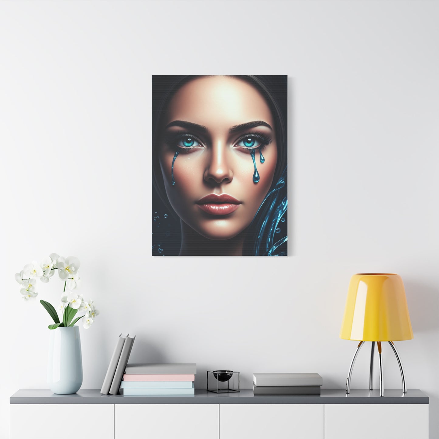 Blue Tears Portrait Wall Art & Canvas Prints