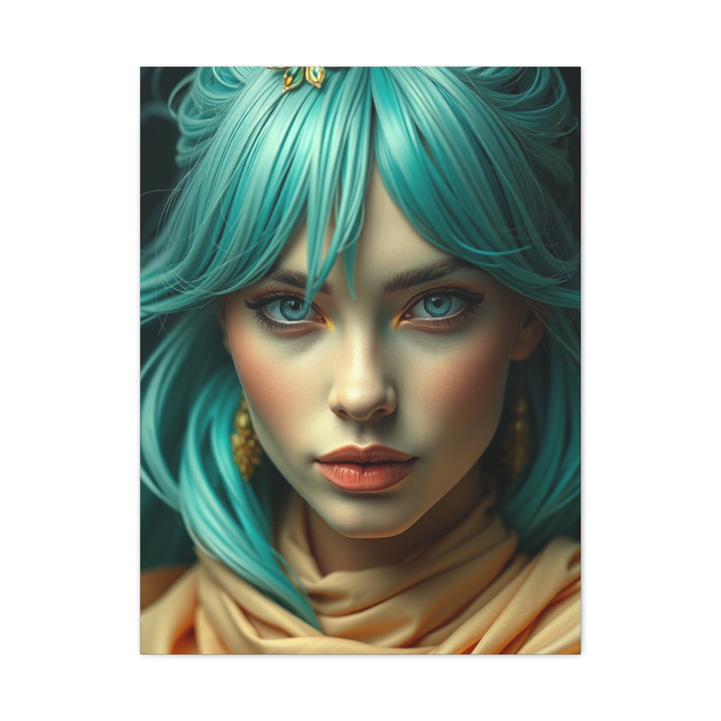 Opulent Teal Tableau wall art & canvas print