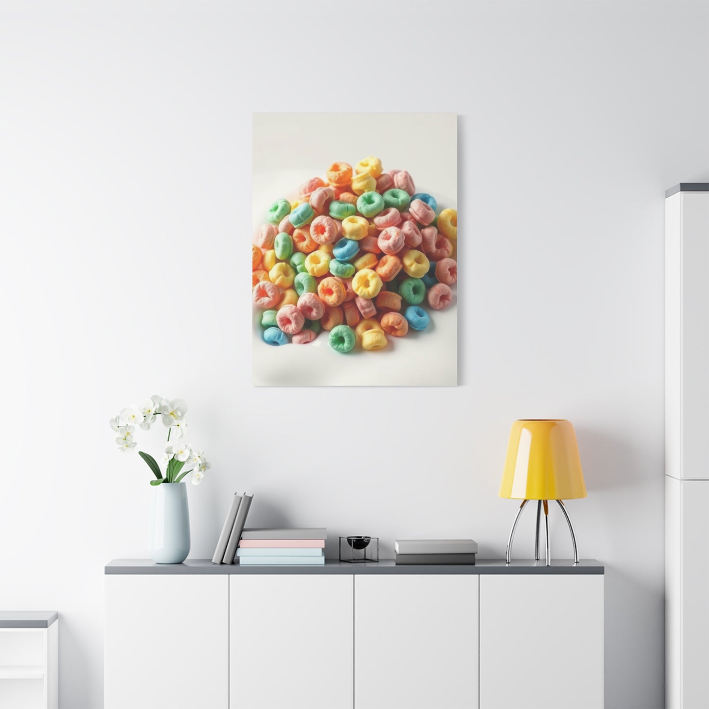 Kaleidoscope in Cream Canvas Wall Art & Canvas Print