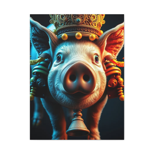 Pig Art Luxury Canvas Wall Art & Canvas Print