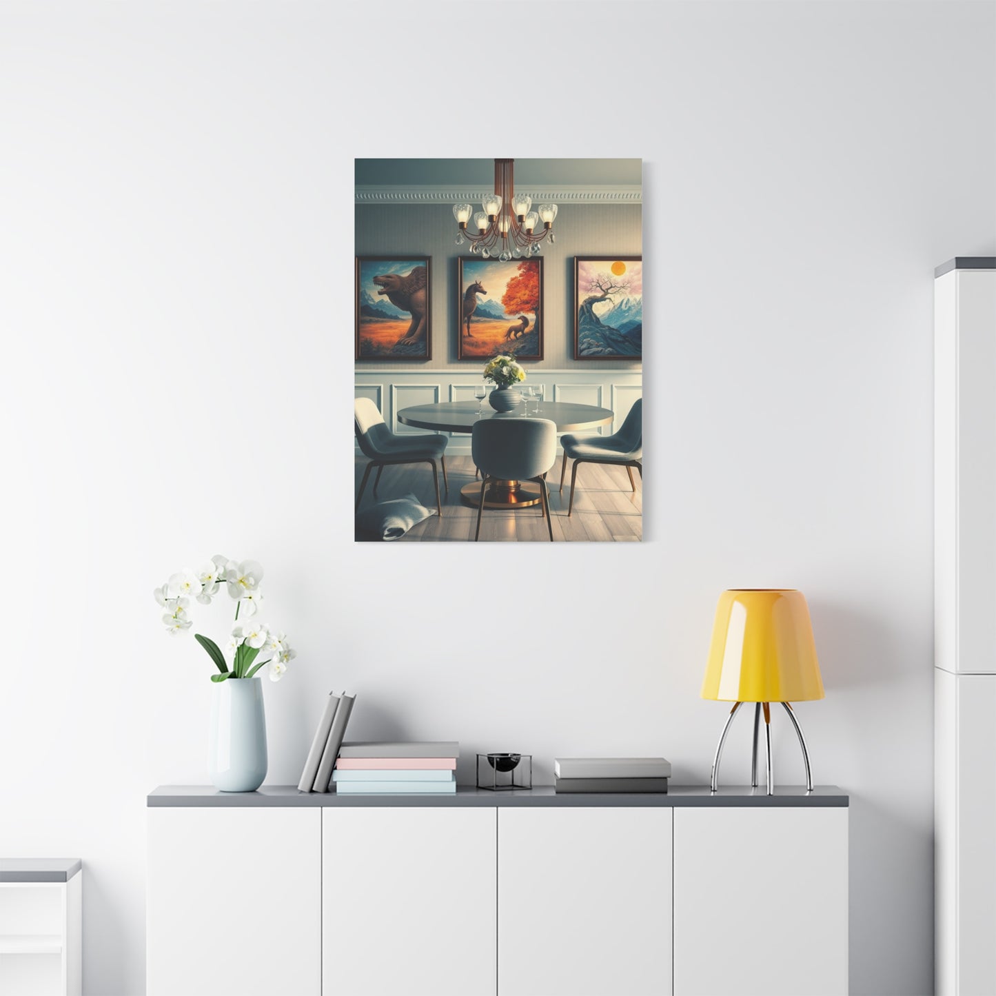 Sophisticated Dining Tableau Wall Art & Canvas Print