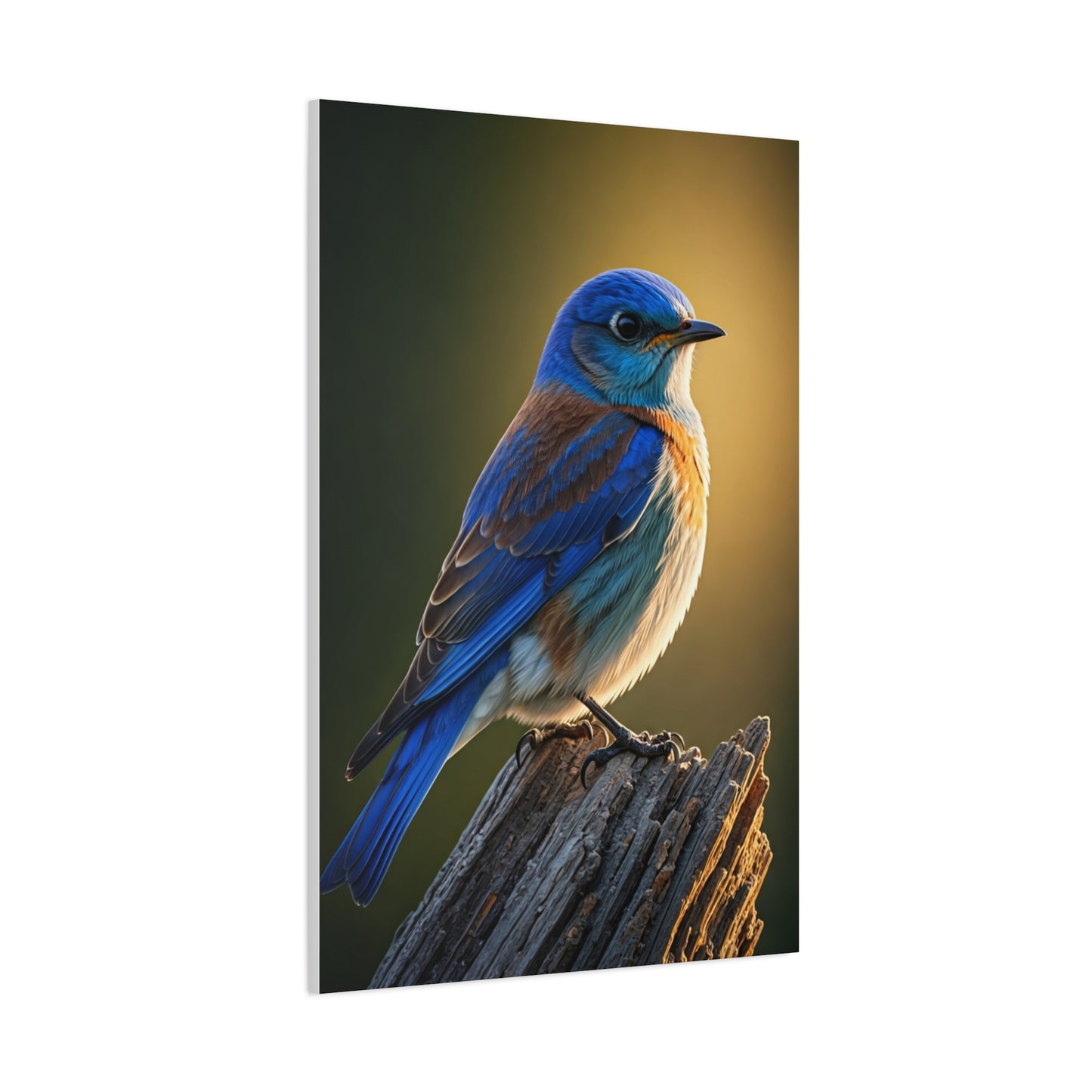 Mountain Bluebird Perched Portrait Wall Art & Canvas Prints