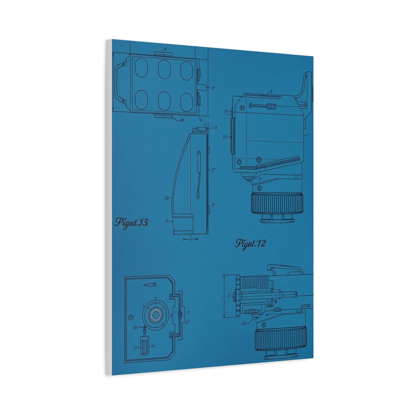 Blueprint & Patent Sketches Art Luxury Canvas Wall Art & Canvas Print