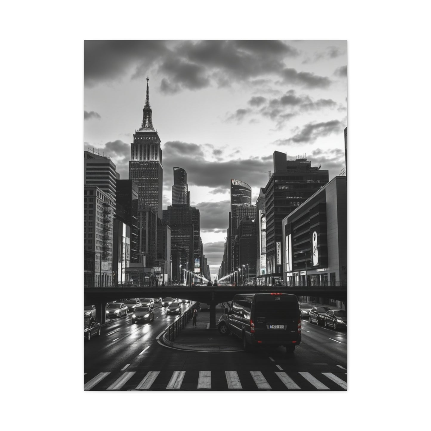 Black & White Cityscapes Art Refined Canvas Wall Art & Canvas Print