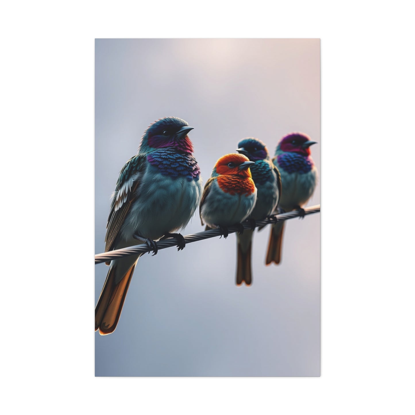 Masterpiece Birds On a Wire Art Vision Wall Art & Canvas Print