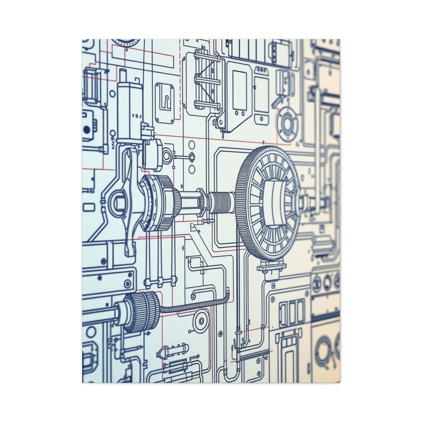Elite Engineering & Machinery Blueprints Art Vision Wall Art & Canvas Print