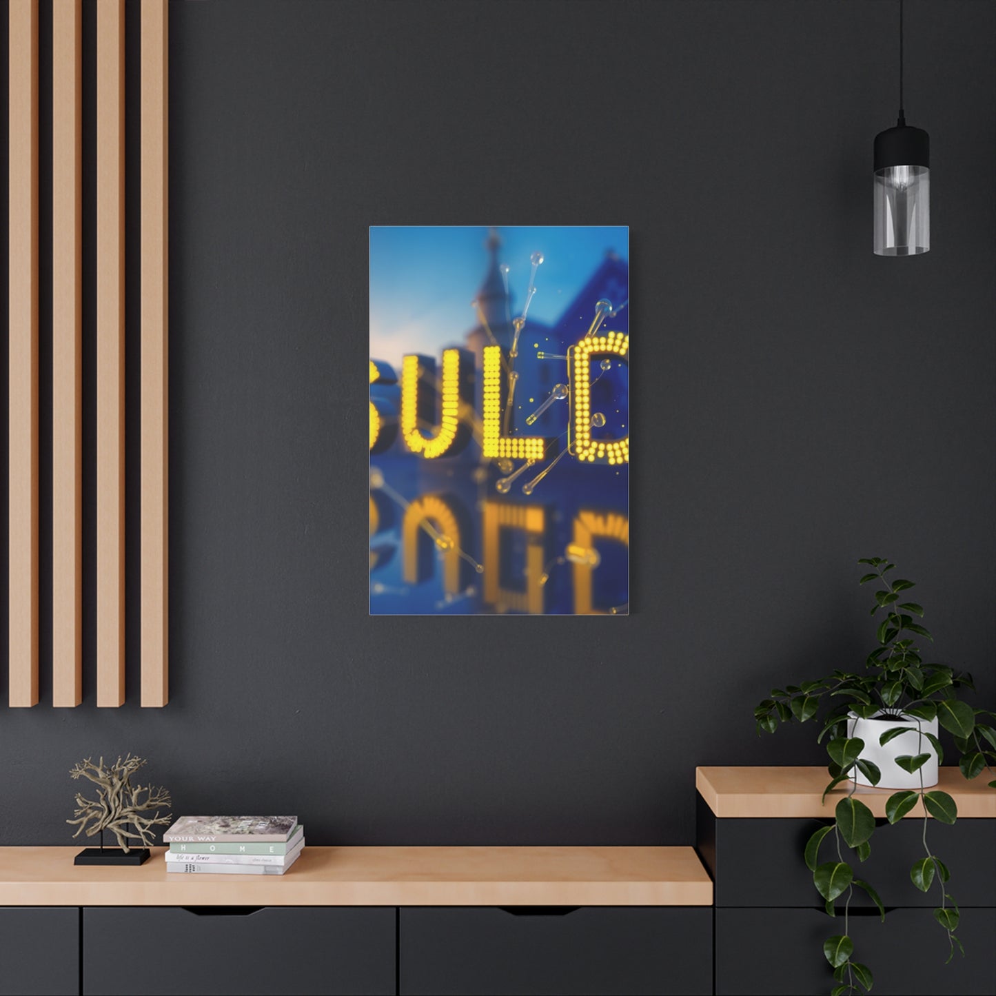 Blue & Yellow Art Luxury Canvas Wall Art & Canvas Print