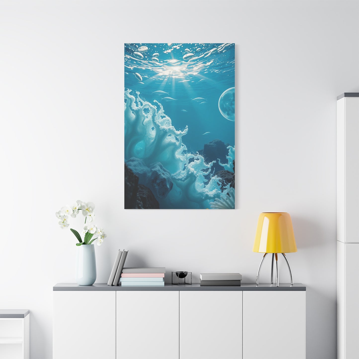 Cerulean Dreamscape Artwork Wall Art & Canvas Print
