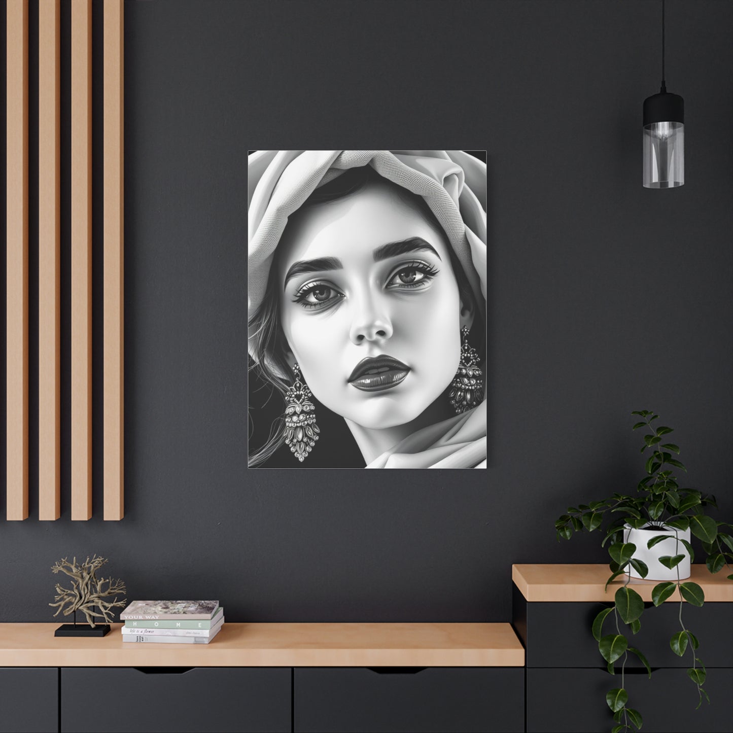 Black and White Illustrations Art Refined Canvas Wall Art & Canvas Print