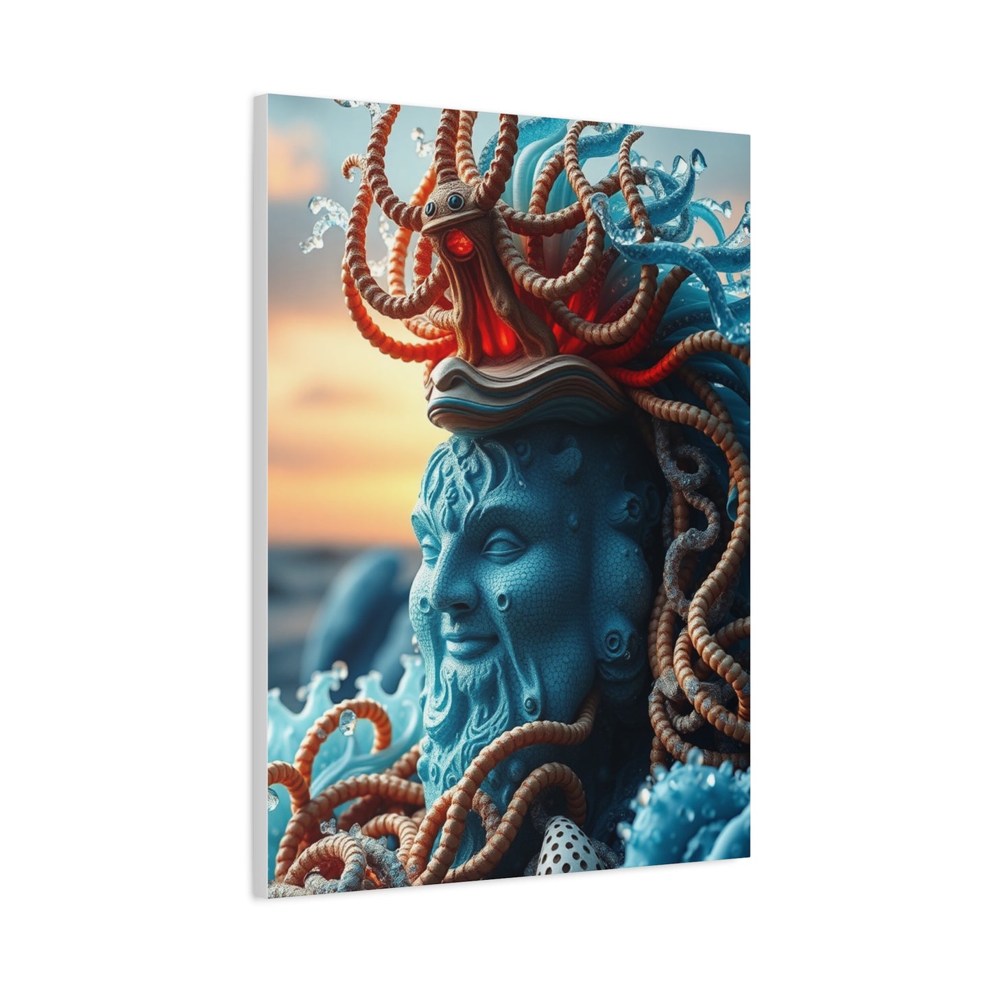 Aquatic Elegance Portrait Wall Art & Canvas Print