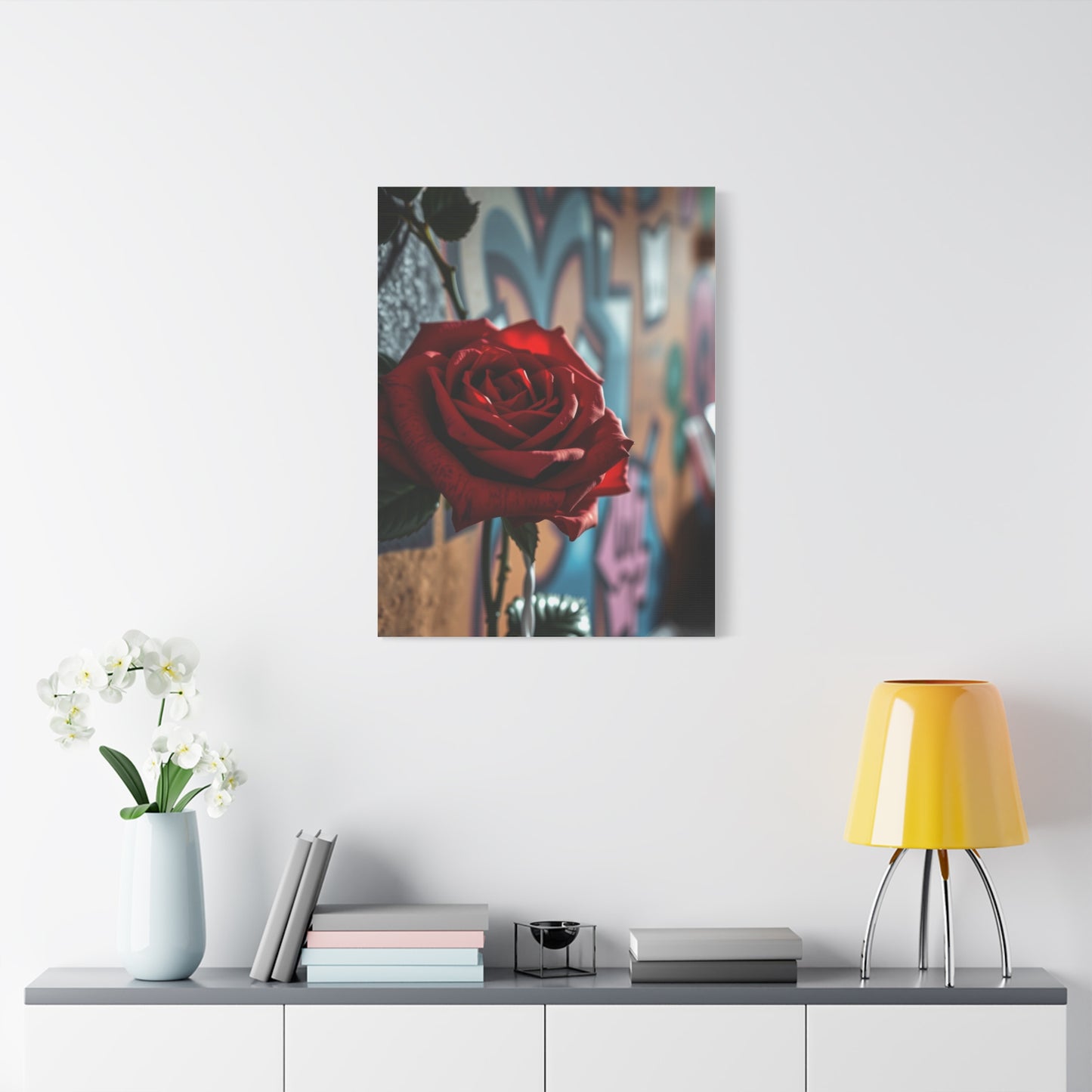 Roses in Urban Symphony Wall Art & Canvas Print
