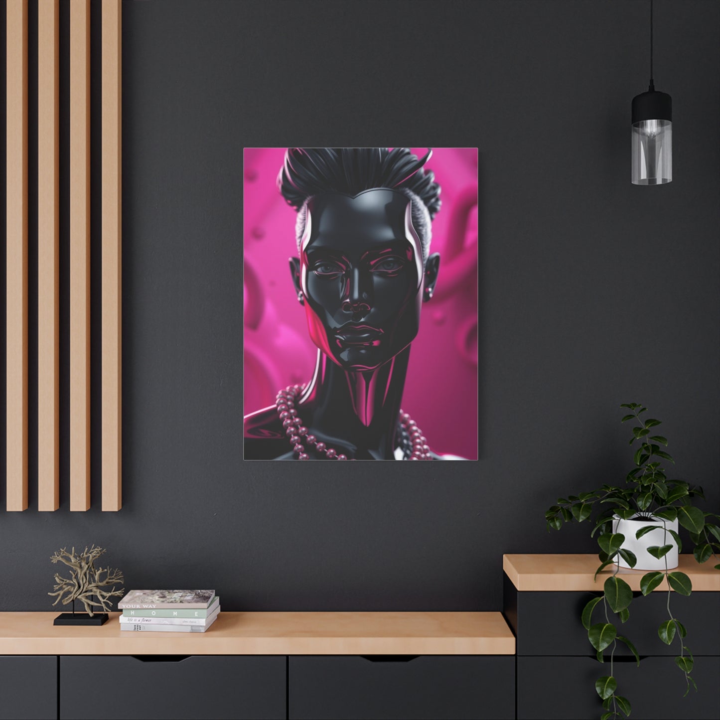 Black & Pink Art Supreme Gallery Wall Art & Canvas Print