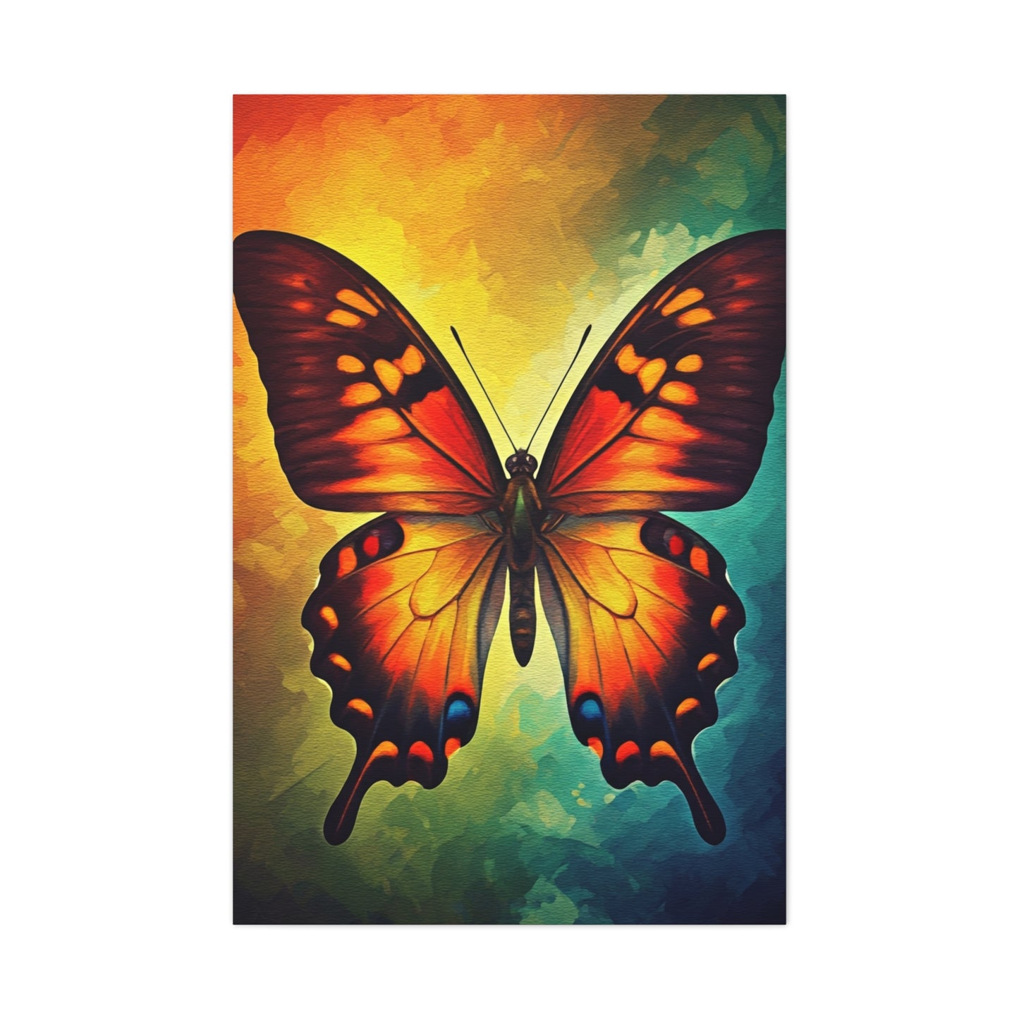 Fiery Monarch Butterfly Spectrum Wall Art & Canvas Prints