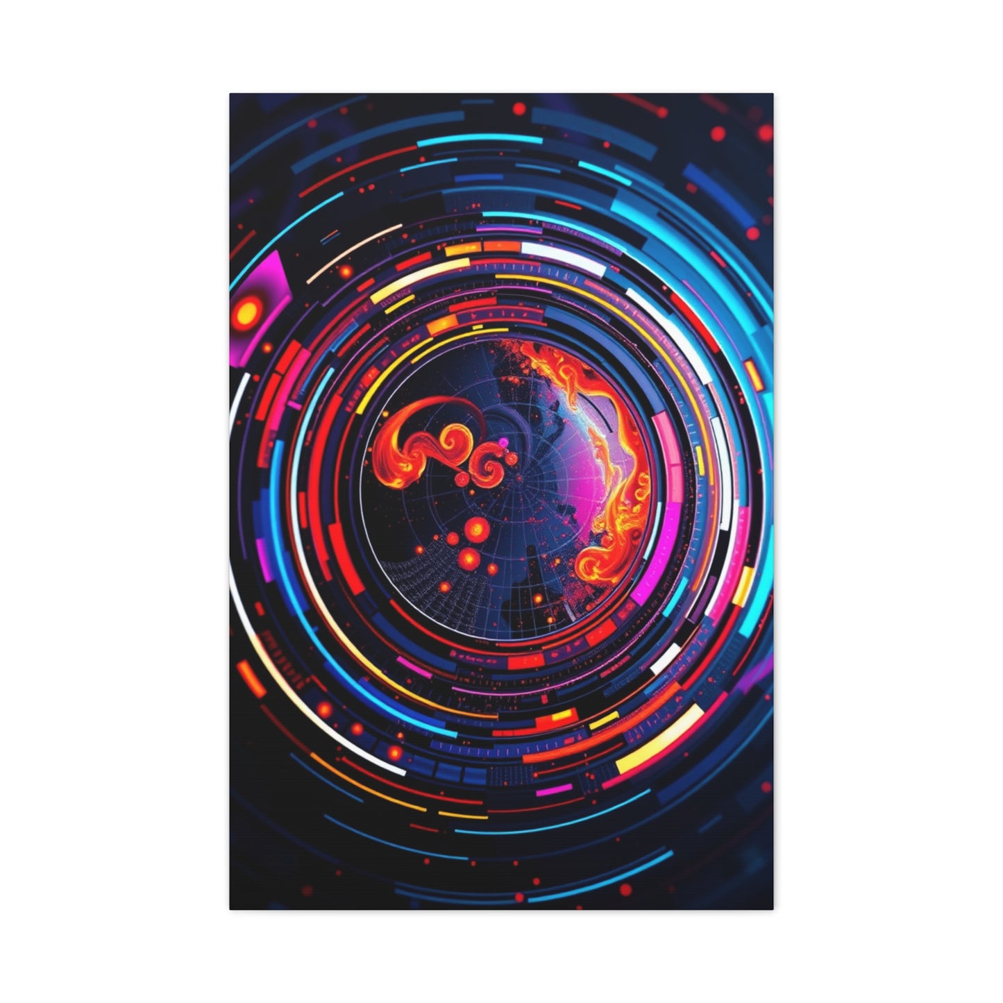 Vision Circular Abstract Art Art Wall Art & Canvas Print