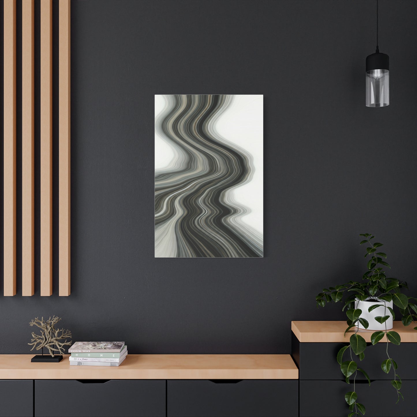 Monochrome Ripple Path Wall Art & Canvas Prints