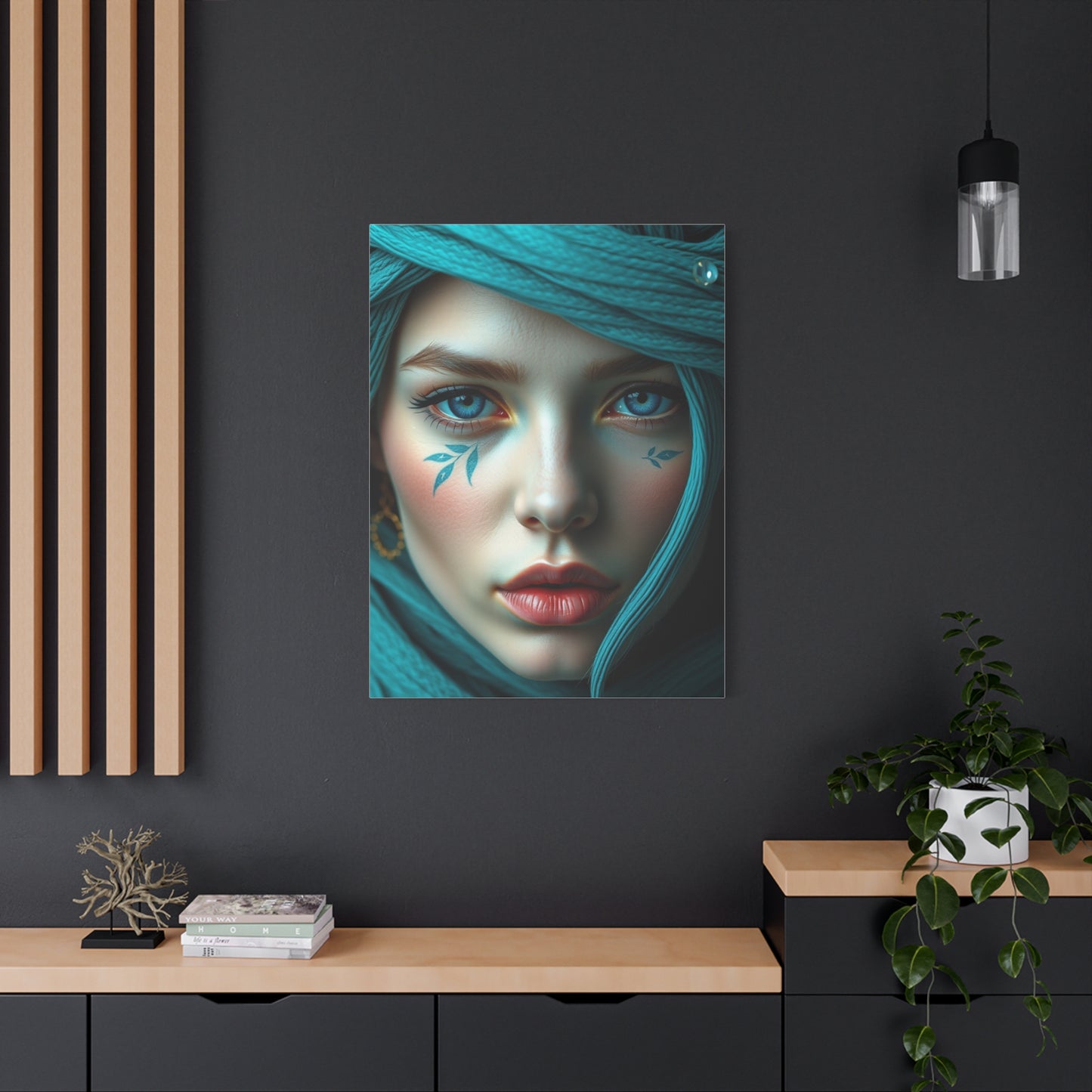 Turquoise Whisper Tapestry wall art & canvas print