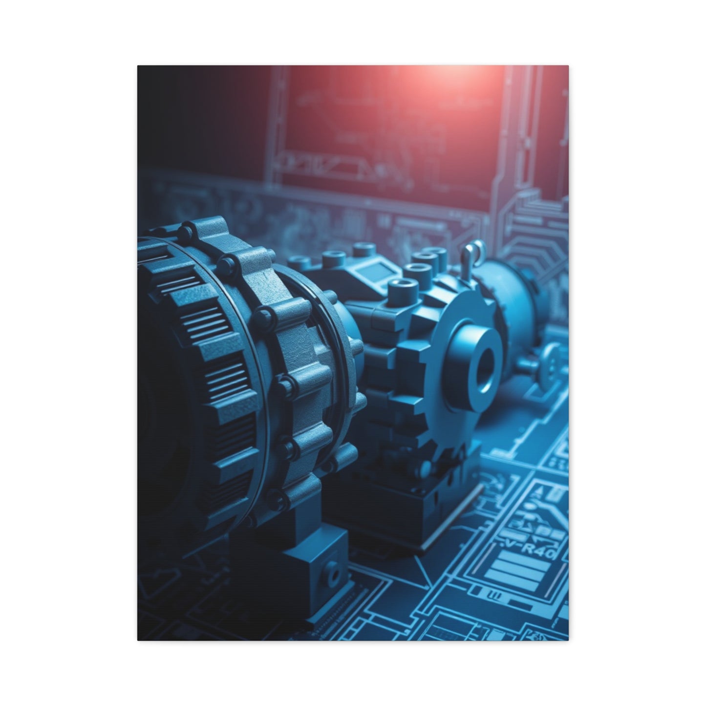 Supreme Engineering & Machinery Blueprints Art Collection Wall Art & Canvas Print