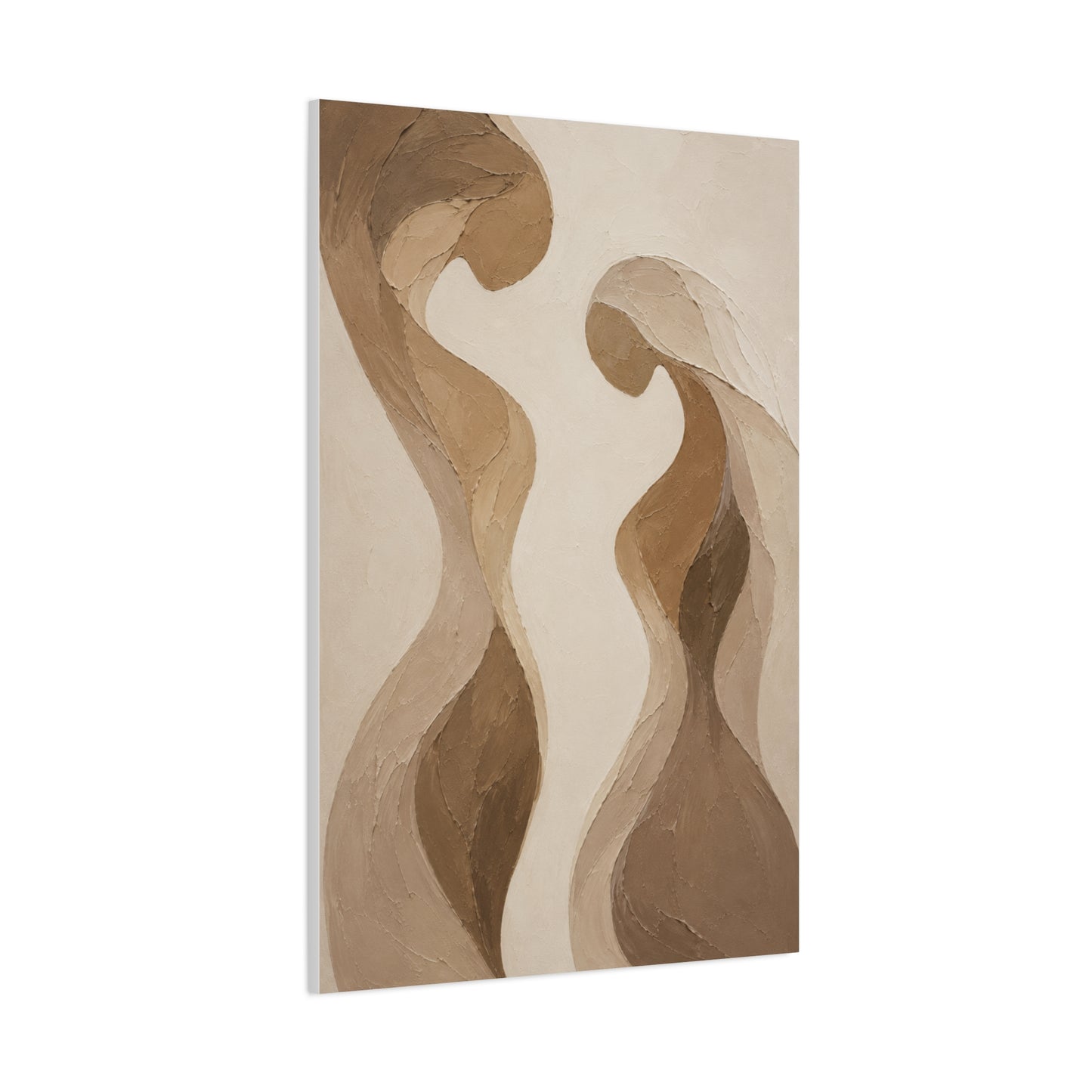 Abstract Earth Tone Lovers Flow Wall Art & Canvas Print