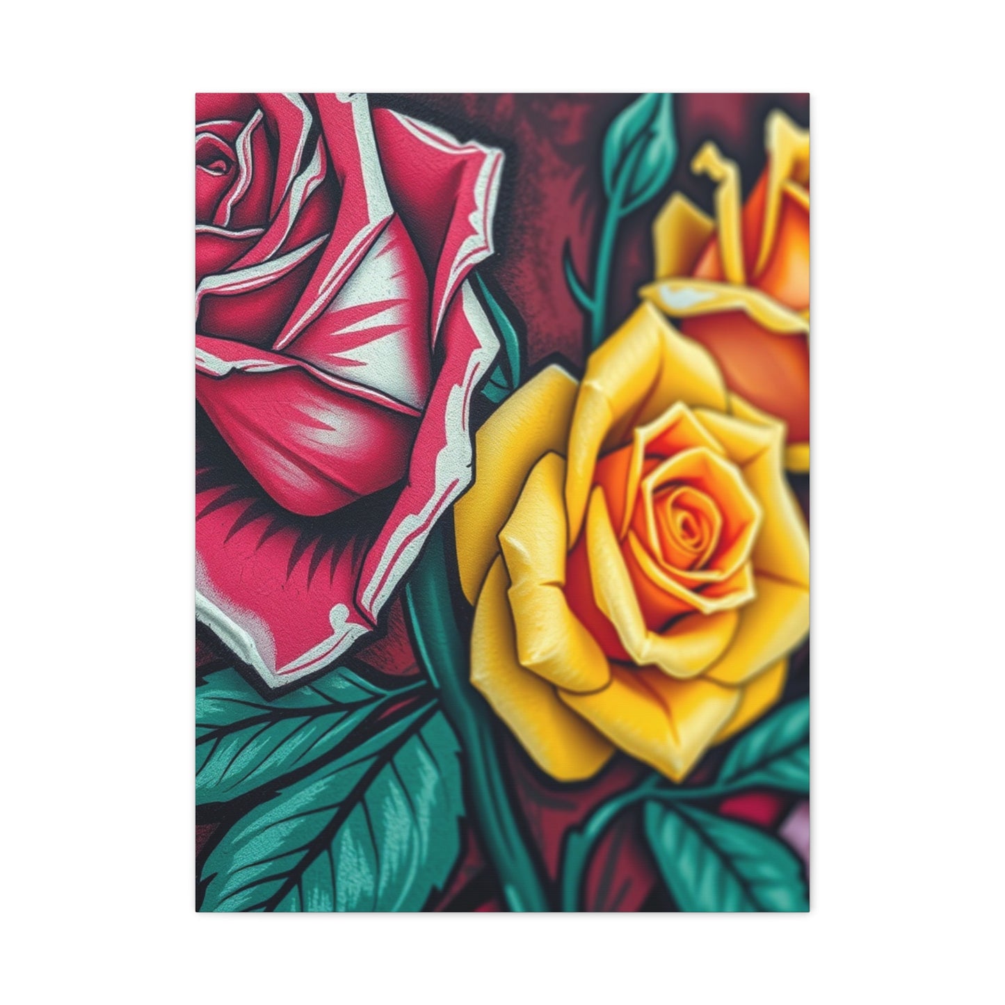 Exquisite Graffiti Blossoms Wall Art & Canvas Print