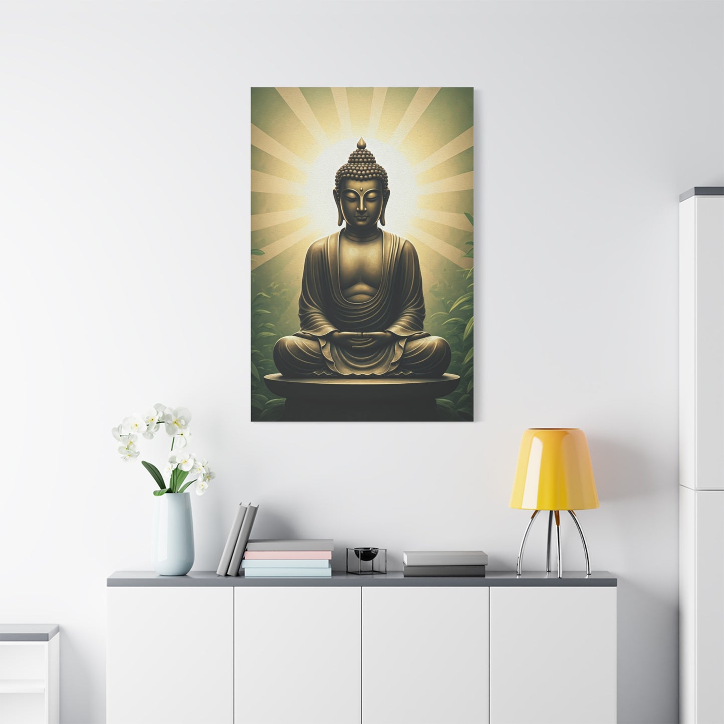 Sunburst Serenity Buddha Meditation Wall Art & Canvas Prints