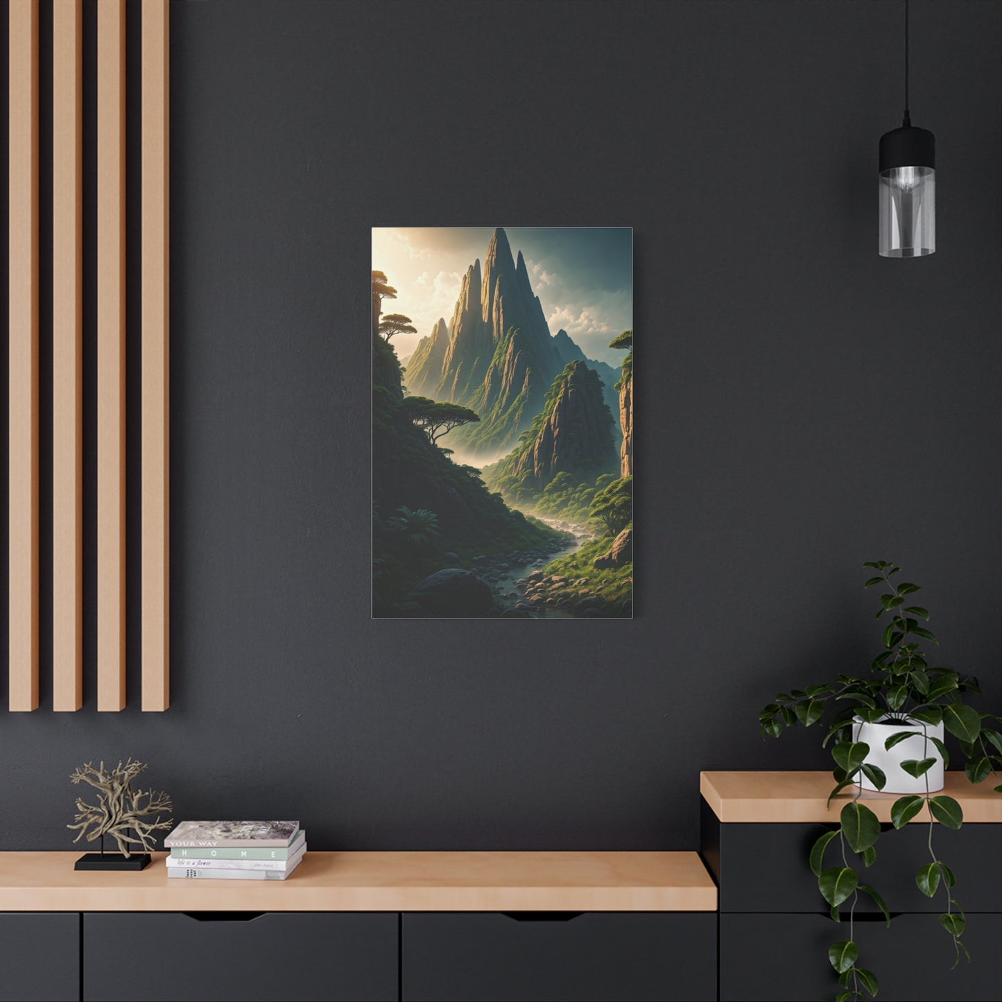 Mystical Mountain Valley Landscape Wall Art & Canvas Prints