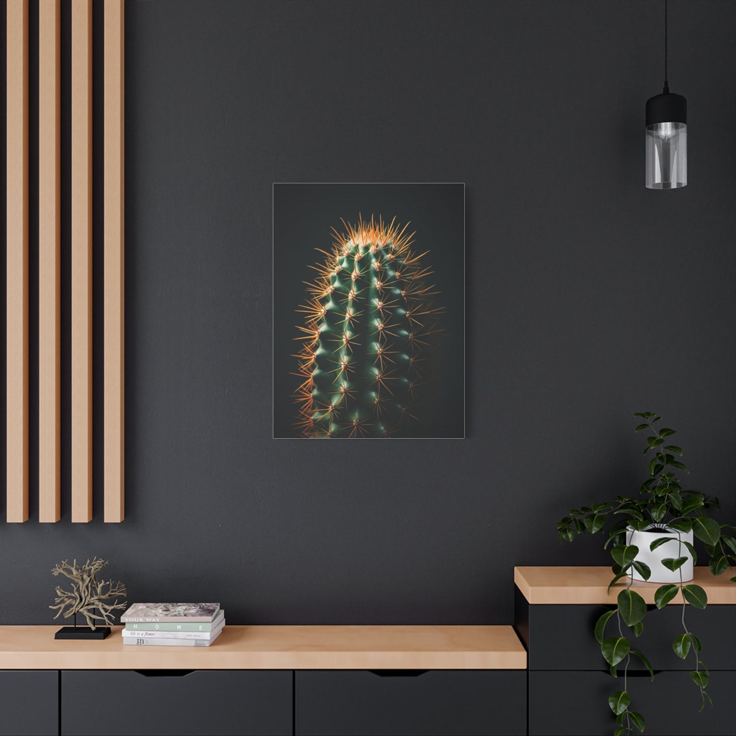 Golden Spine Barrel Cactus Close-Up Wall Art & Canvas Prints