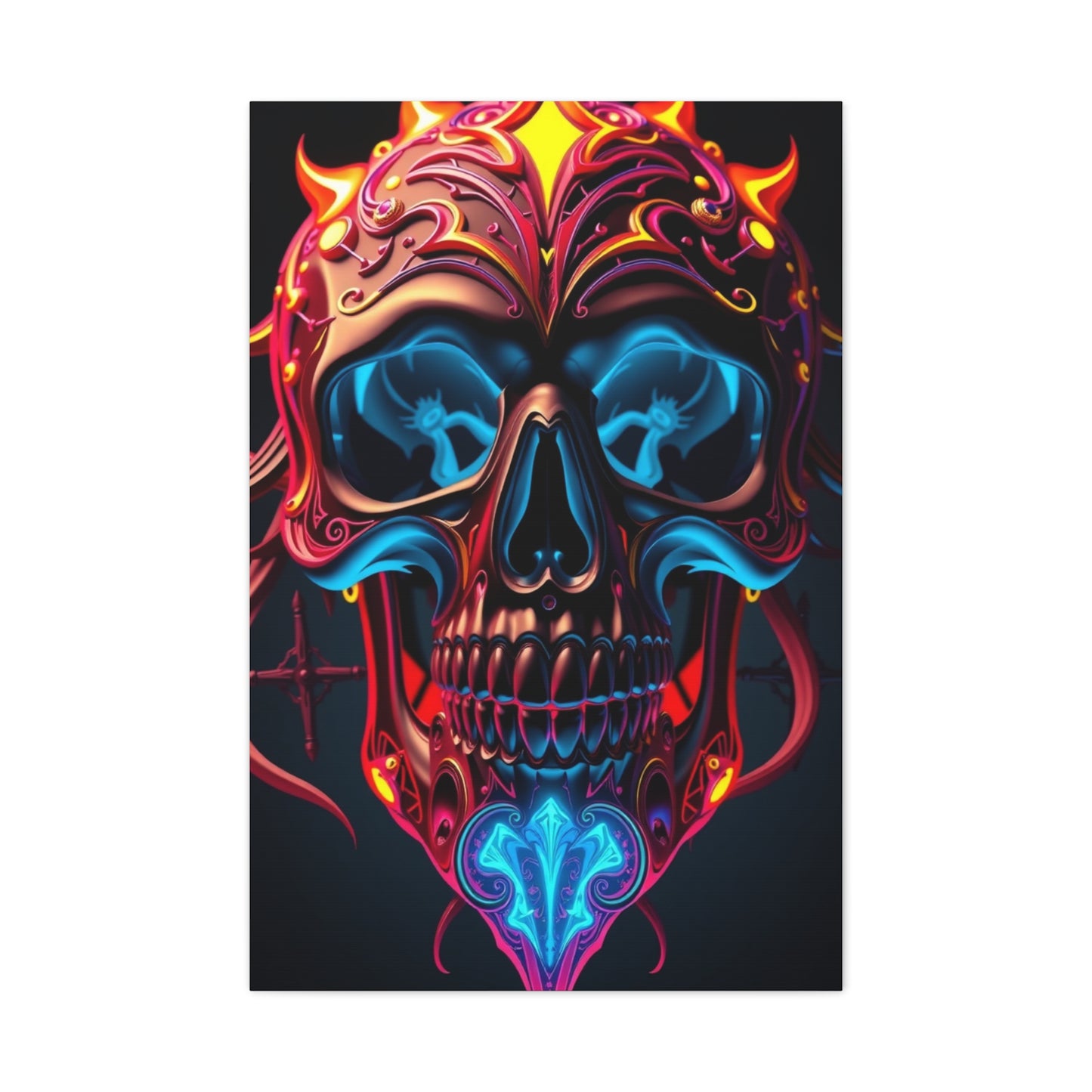 Supreme 3D Trippy Skull Art By Ali Gulec Art Collection Wall Art & Canvas Print