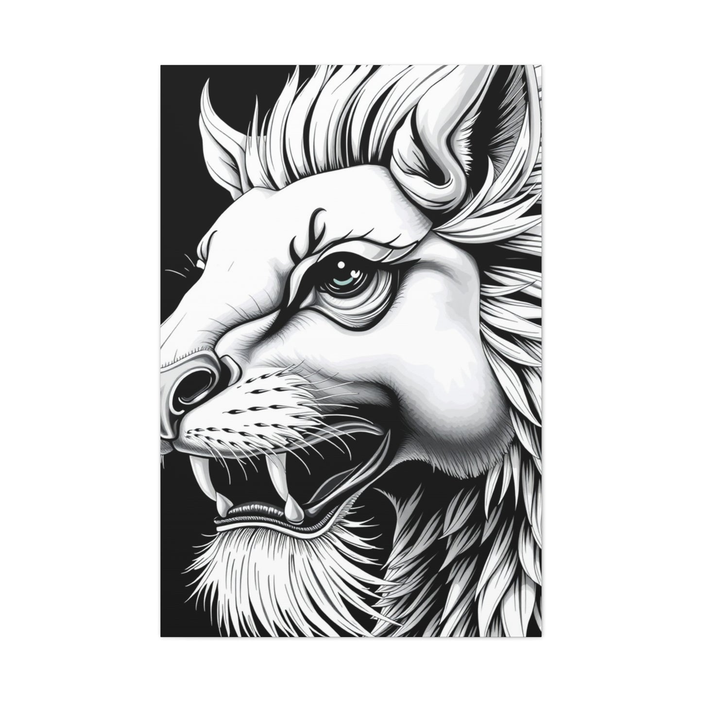 Elite Black and White Illustrations Art Vision Wall Art & Canvas Print