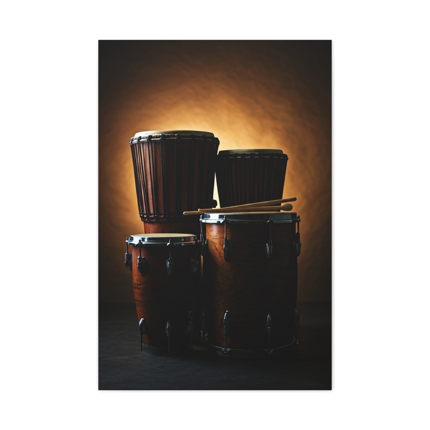 Traditional African Drum Ensemble Wall Art & Canvas Prints