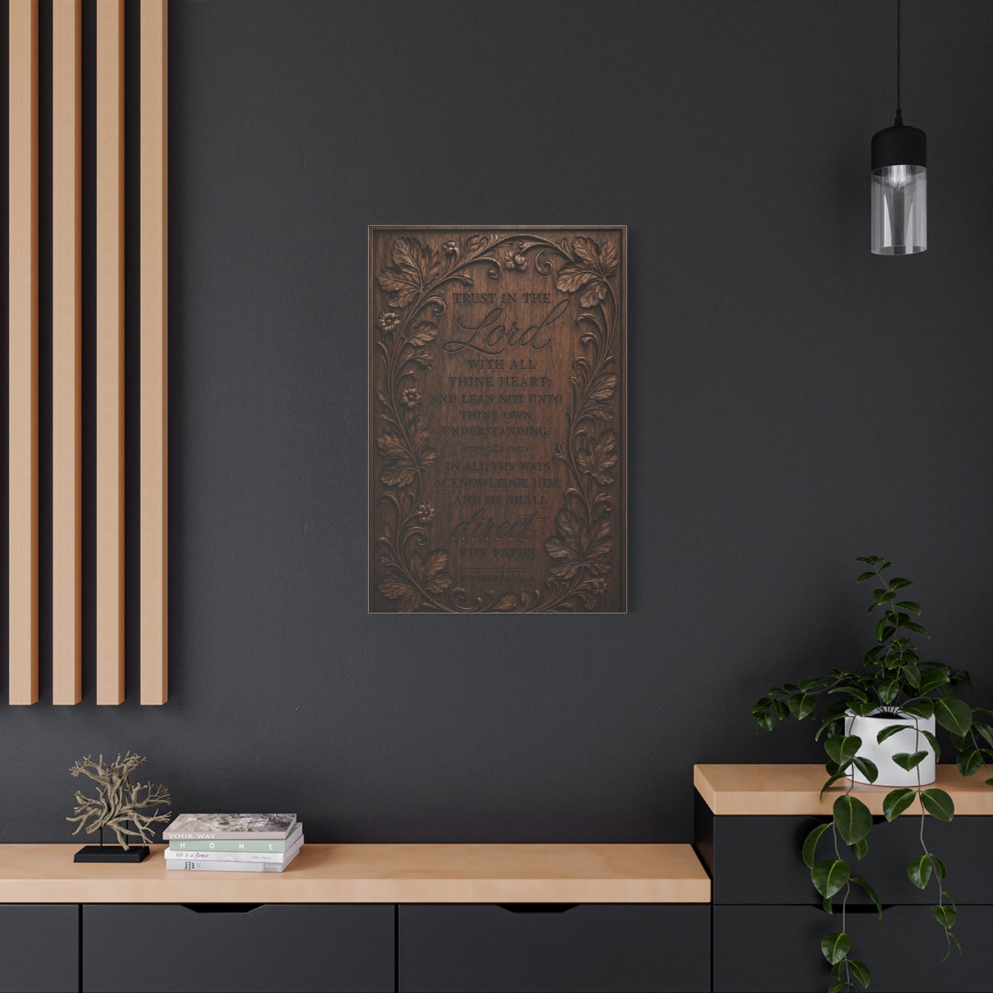 Proverbs Heirloom Wood Scripture Wall Art & Canvas Print