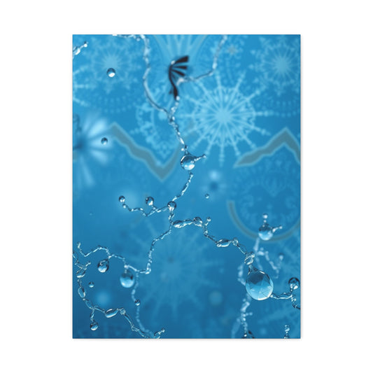 Vision Blue & Gray Art Art Wall Art & Canvas Print