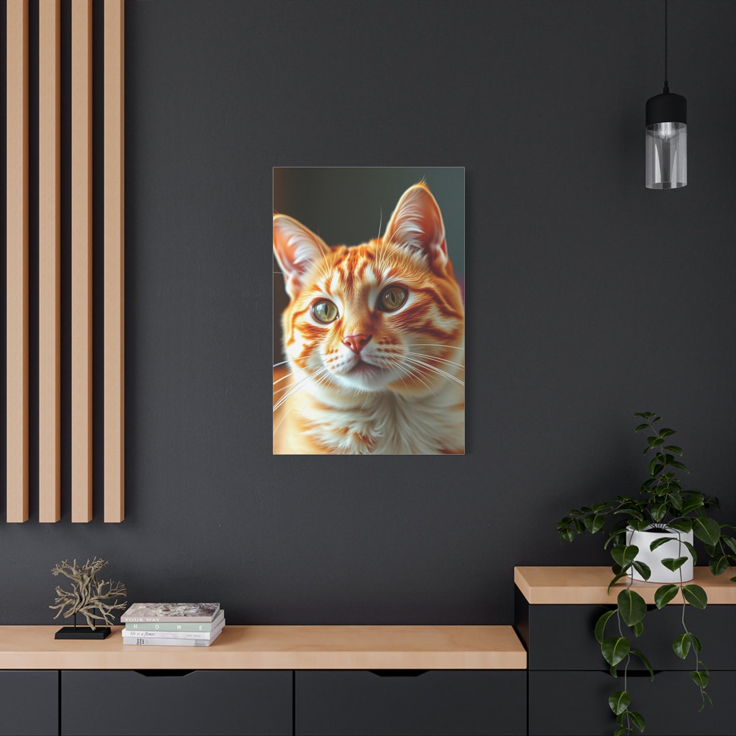 Vision Orange Cat Art Art Wall Art & Canvas Print