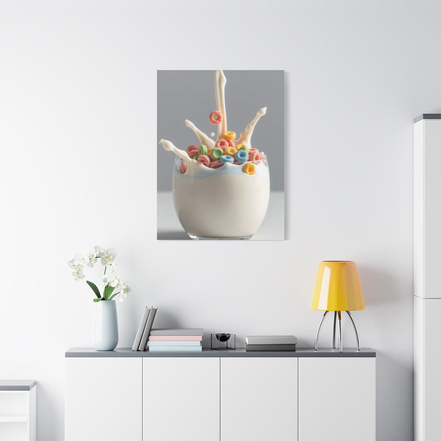 Luminous Milk Whirl Painting Wall Art & Canvas Print