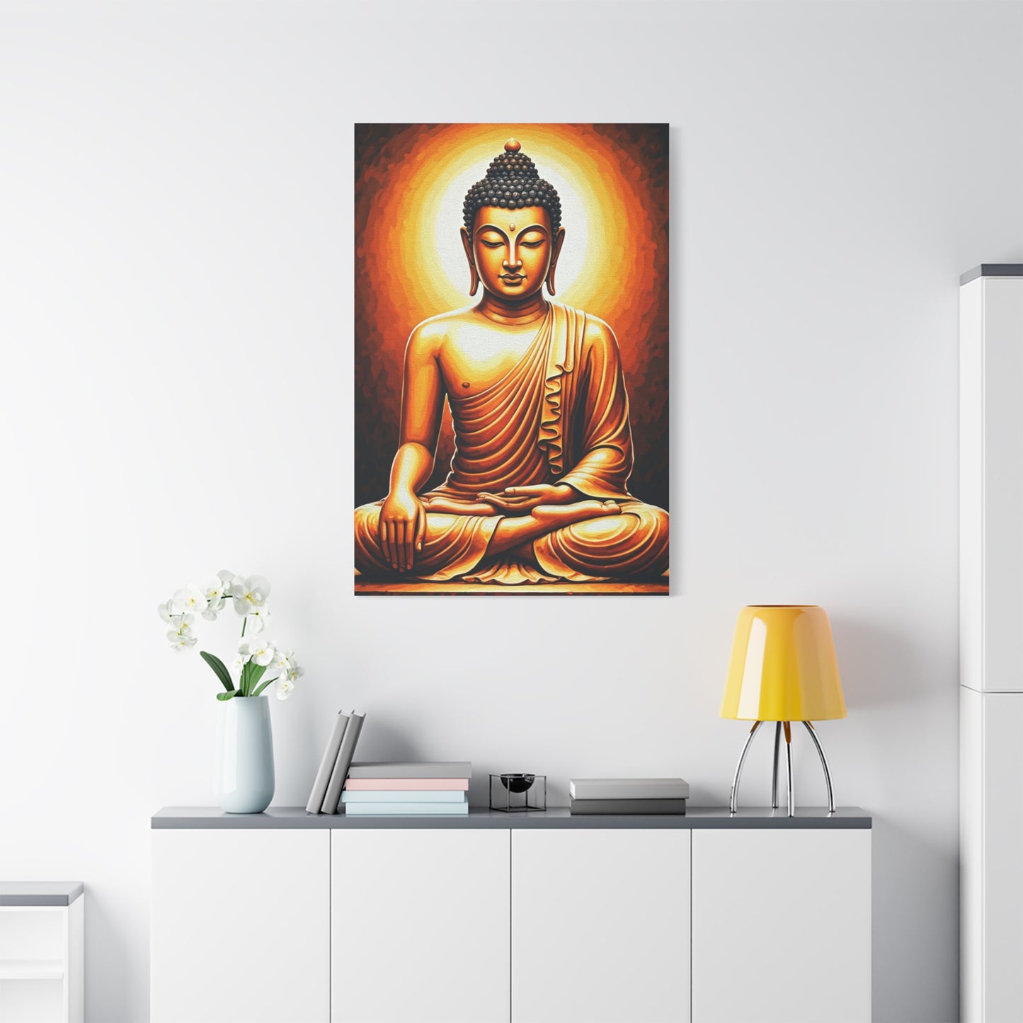Sacred Enlightenment Buddha Figure Wall Art & Canvas Prints