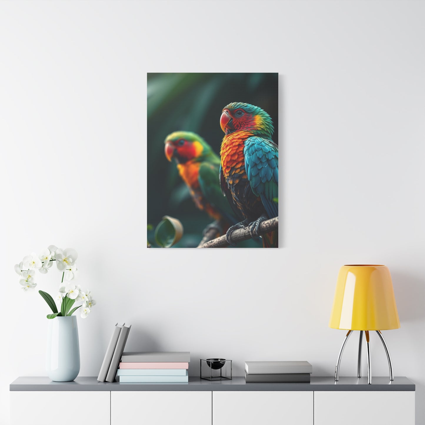 Tropical Birds Art Luxury Canvas Wall Art & Canvas Print