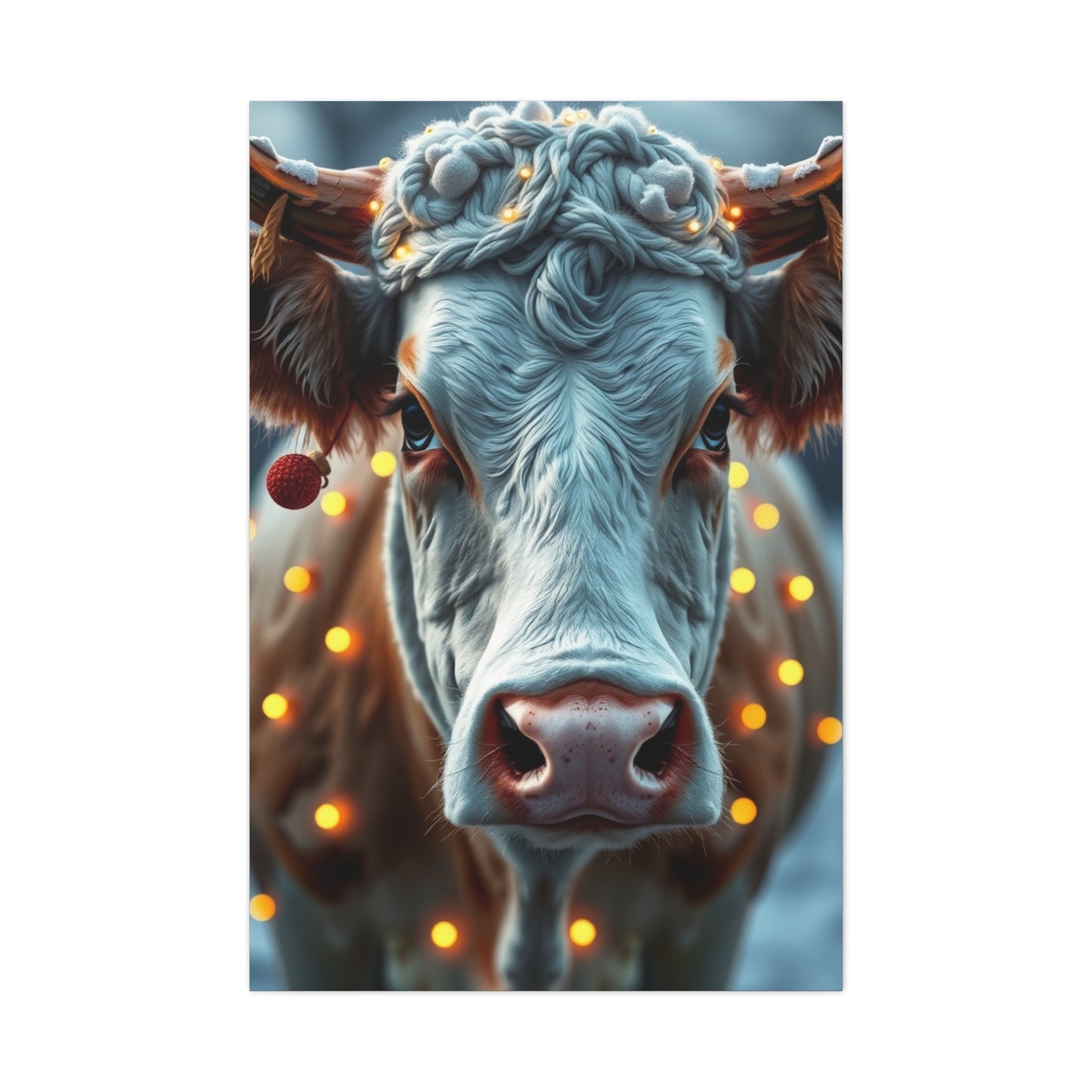 Vision Christmas Cow Art Art Wall Art & Canvas Print