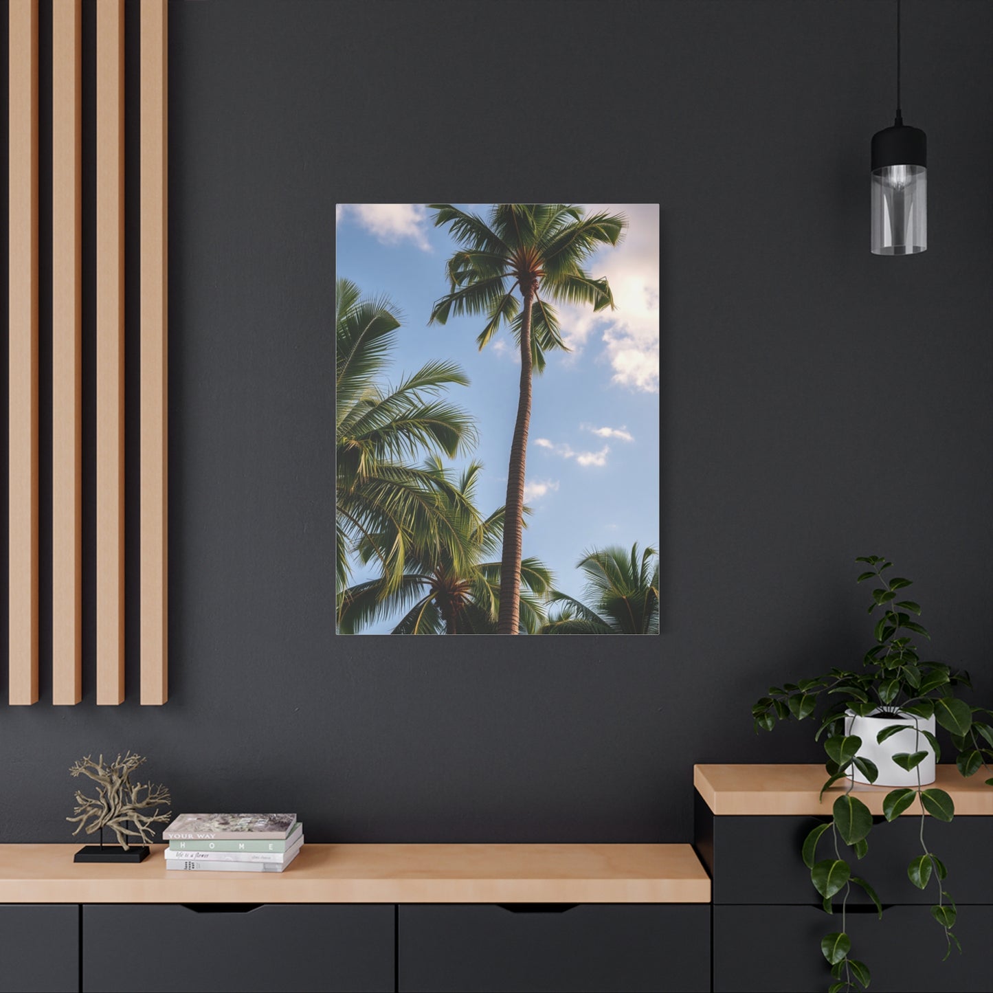 Serene Palms Composition Wall Art & Canvas Print
