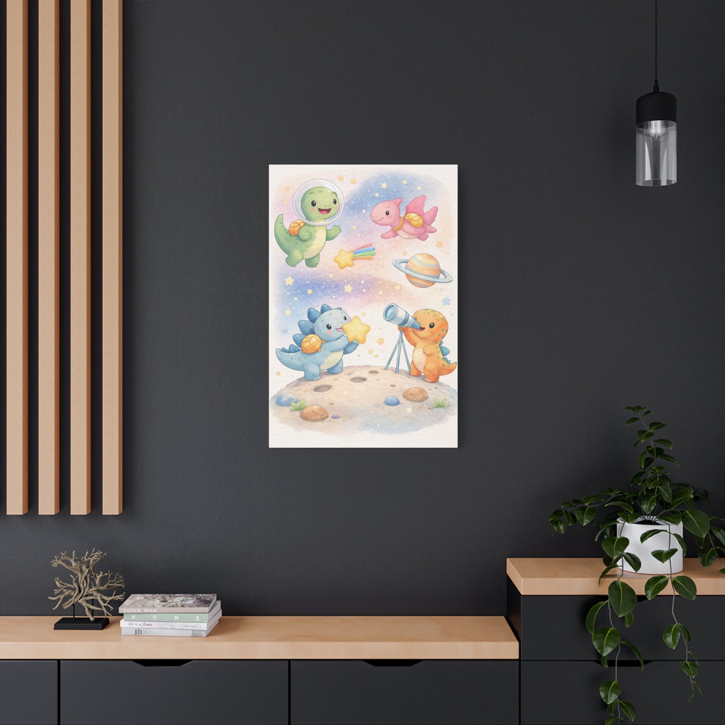 Cosmic Dinosaur Adventure Wall Art & Canvas Print